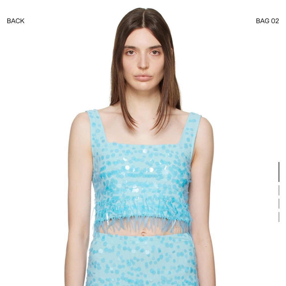 STAUD Blue Jasmin Top - NWT